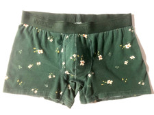 Vtg WeSC Mens Green Floral Cotton Stretch Pouch Boxer Trunk Brief Underwear sz M