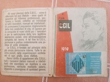 TESSERA CGIL FILIEA FEDERAZIONE LAVORATORI LEGNO E EDILIZIA 1959