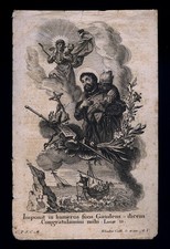 santino incisione 1700 S.FRANCESCO SAVERIO  klauber