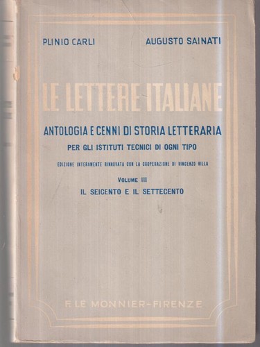 Lettere italiane iii carli - italiane,