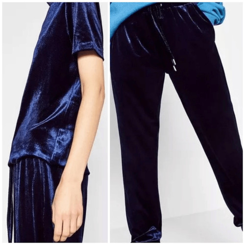 Pantalone donna zara - zara, blu