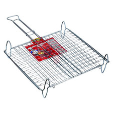 GRATICOLA ACCIAIO INOX CROMATO GRIGLIA PER BARBECUE A CARBONELLA FORNACELLA