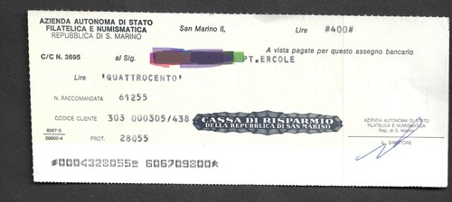 Assegno circolare azienda - circolare,