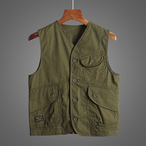 Gilet cargo uomo multitasche