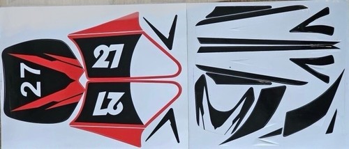 Kit grafiche adesivi rosso - kit,
