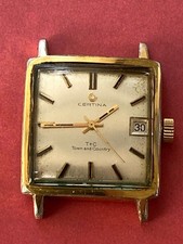 Vintage Certina Town + Country - carica manuale - placcato oro - fondo acciaio - 1965