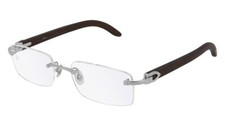 CARTIER Silver With Brown Wood