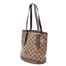 Borsa a tracolla Louis Vuitton LV Marais Damier Ebene pelle marrone N42240 73KB601