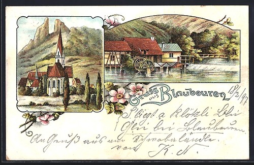 Litografia mirtilli mulino ad - litografia,