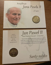 Cartolina PAPA GIOVANNI PAOLO II con Moneta COLLEZIONE INTROVABILE