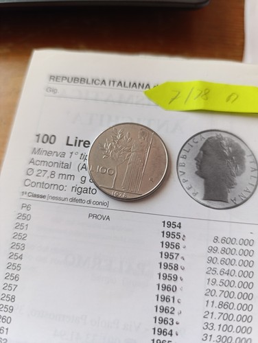 Moneta 100 lire del - 100, 1978