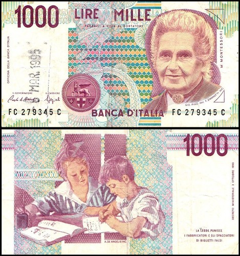 Italy 1000 lire - lire,, 1990,