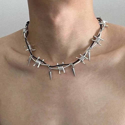 Collana girocollo punk metallo - girocollo,
