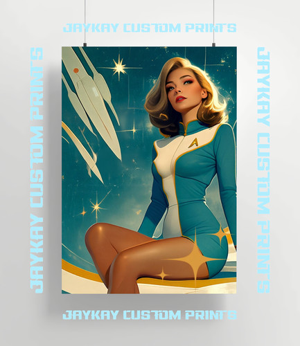 Stampa poster ragazza vintage