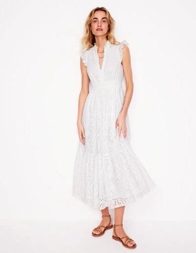 Abito midi boden wren bianco - abito,