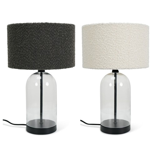 Glass table lamp - black, base