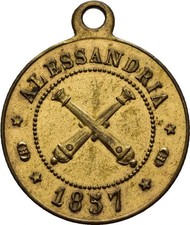 Vittorio Emanuele II – Alessandria – 100 cannoni – Rarissima (RRR)