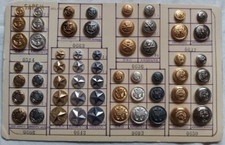 Campionario Cartella Tabella Antica Merceria SAPEM Bottoni Araldici Militar..