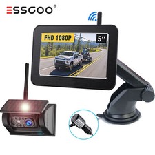 Telecamera di retromarcia solare radio HD 1080P con monitor a colori 5 pollici parcheggio assistito camion autobus