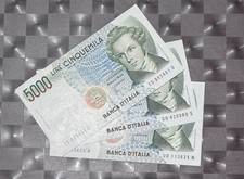 Lotto di 3 Banconote da 5000