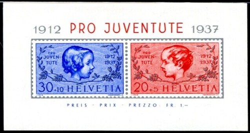 Svizzera 1937 blocco3 nuovo - 1937,
