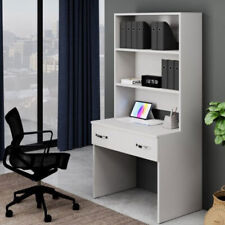 Scrivania ufficio porta computer con libreria e cassetto Scrivanie pc bianca