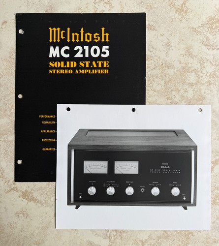 Mcintosh mc2105 brochure - brochure, e