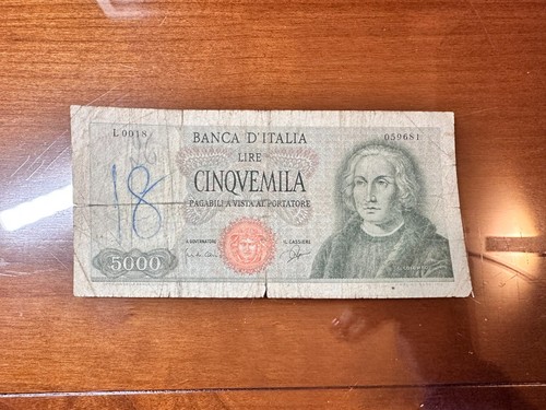 Repubblica banconota lire 5000 - repubblica,