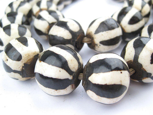 Zebra batik osso - perline, sfera