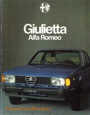 Brochure Depliant Alfa Romeo Giulietta 1.3 1.6 1978 Italiano 30 pagine