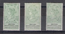 1888 Bechuanaland Affrancatura e Entrata - SG 16-18-19 - MH*
