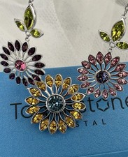 Collana vibrante per feste da giardino pietra di tocco cristallo di Swarovski