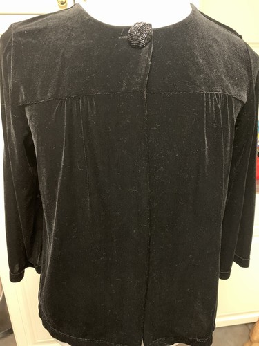 Black velvet single - single, beaded