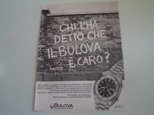 advertising Pubblicità 1976 OROLOGIO BULOVA ACCUTRON MOD. SUB - SNORKEL 666 FEET