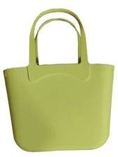 BORSA MARE MISS BAG DONNA VERDE IN SILICONE GOMMA CON MANICI MISURA 40 X 30 cm 