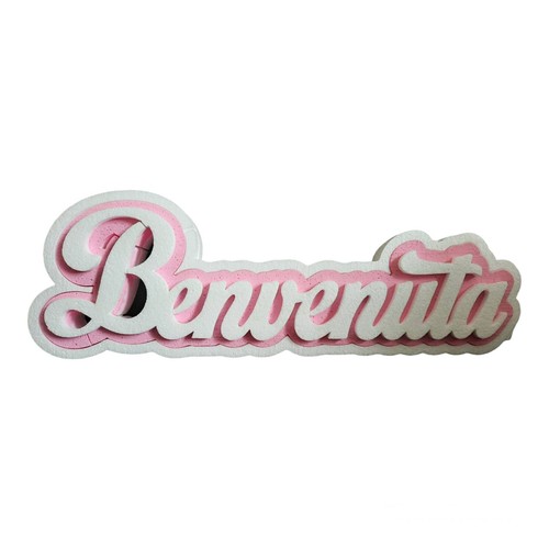 Scritta benvenuta - benvenuta, in