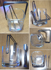 SECCHIELLO PORTA GHIACCIO CON PINZA VINTAGE ANNI 80.