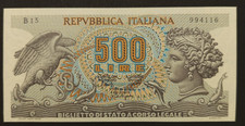 500 LIRE ARETUSA 20/10/1967