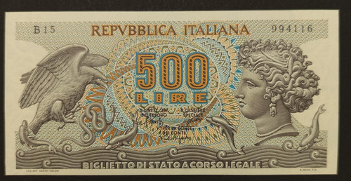 500 lire aretusa 1967 - aretusa, 20/10/1967
