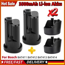 2 batterie agli ioni di litio 10,8 V 3,5 Ah per Bosch BAT411 BAT412 GSB GSR GSA GDR GWI 10,8 V-LI