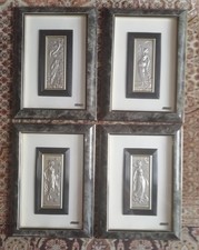 Quadri In Argento 925 " Le 4 Stagioni" cornice in legno