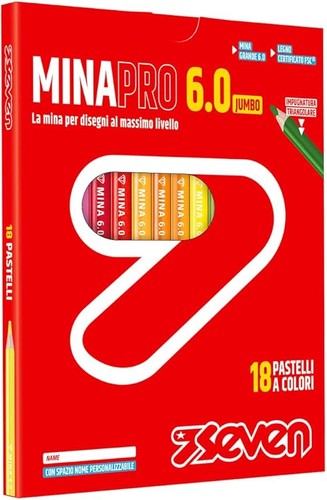 Seven pastelli colorati - colorati, mina