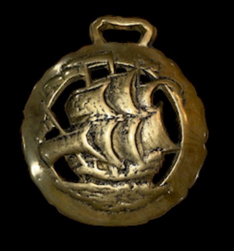 Medaglione cavallo ottone