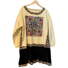 Top tunica upcycled XL velluto