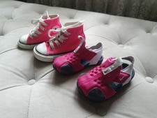 SCARPE NIKE SUNRAY PROTECT 2 & CONVERSE BAMBINO BAMBINA TAGLIA UK3.5- UK4 ORIGINALI