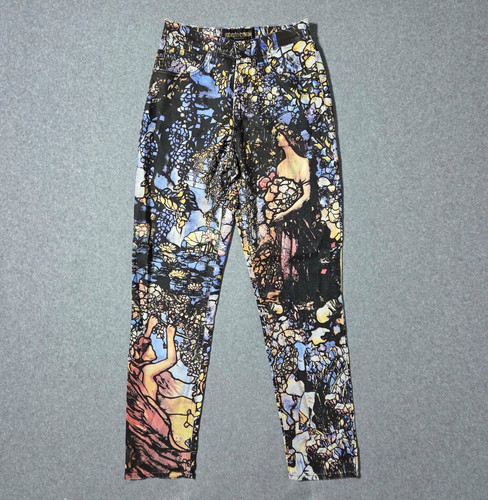 Jeans vintage raro stampa - jeans,