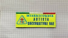 PATCH TOPPA MISERICORDIE - AUTISTA SOCCORRITORE DAE - con STRAPPO 10 cm X 4 cm