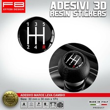 Adesivo Sticker Pomello del cambio 30mm 5 velocità Tuning Auto 4x4 Camper Suv 