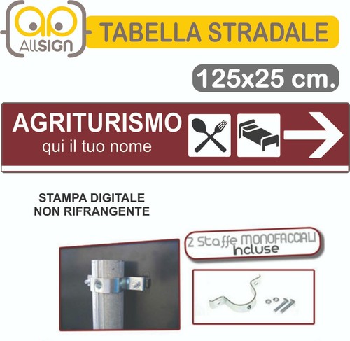 Tabella stradale ferro 125x25 - stradale,