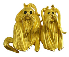 Vintage Dog Brooch/ Pin